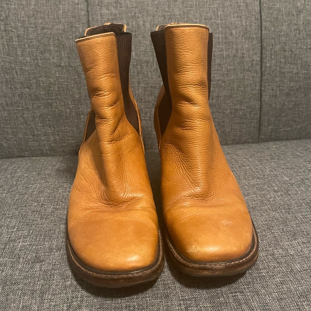 Vibram Tan Ankle Boots